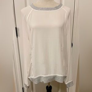 Lou and grey white and gray top